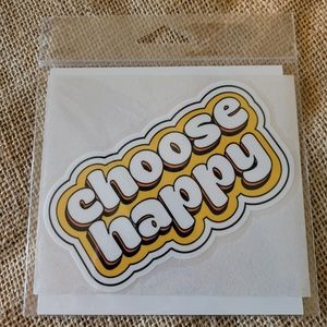 Off the hook choose happy sticker